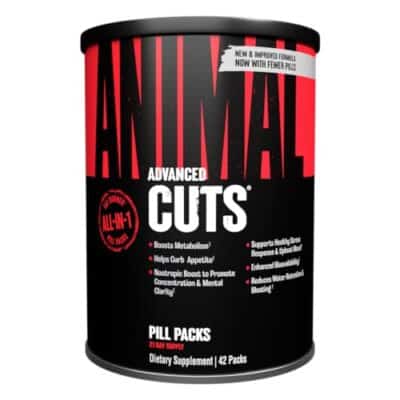 Animal Cuts ? All-in-one Complete Fat Burner Supplement with Thermogenic and Metabolism Support - Energy Booster, Raspberry Ketones and Thyroid Complex ? 42 Count, (Pack of 1)