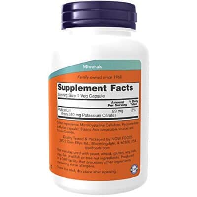 NOW Supplements, Potassium Citrate 99 mg, Supports Electrolyte Balance and Normal pH*, Essential Mineral, 180 veg Capsules - Image 2