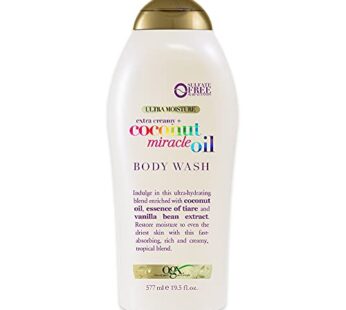 OGX Extra Creamy + Coconut Miracle Oil Ultra Moisture Body Wash, 19.5 Fl Oz