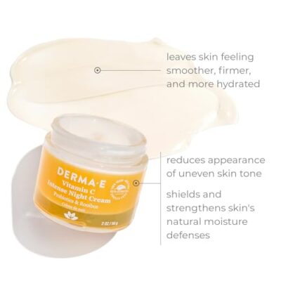 DERMA-E Vitamin C Intense Night Cream ? Brightening and Hydrating Facial Skin Renewing Cream ? Anti-Aging Overnight Facial Moisturizer, 2 oz - Image 2