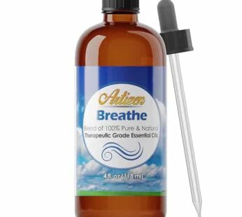 Artizen Breathe Blend Essential Oil (Blend of 100% Pure & Natural – Undiluted) Therapeutic Grade – Huge 4oz Bottle for Aromatherapy – Sinus Aromatherapy Oil – Aromatherapy Essential Oil