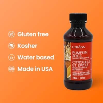 Lorann Oils Pumpkin Spice Bakery Emulsion: Genuine Pumpkin Spice Blend, Perfect for Boosting Fall Flavors in Cakes, Cookies & Desserts, Gluten-Free, Keto-Friendly, Pumpkin Spice Flavoring Essential - Image 6