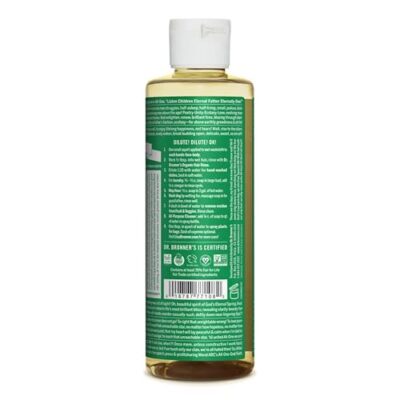 Dr. Bronner's - Pure-Castile Liquid Soap (Almond, 8 ounce) - Made with Organic Oils, 18-in-1 Uses: Face, Body, Hair, Laundry, Pets and Dishes, Concentrated, Vegan, Non-GMO - Image 2