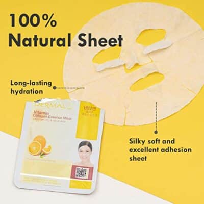 DERMAL 24 Combo Pack A Collagen Essence Korean Face Mask - Hydrating & Soothing Facial Mask with Panthenol - Hypoallergenic Self Care Sheet Mask for All Skin Types - Natural Home Spa Treatment Mask - Image 5