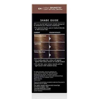 John Frieda Brown Permanent Precision Foam Hair Color Kit, Light Brown Hair Dye, 6N Light Natural Brown Hair Coloring Kit, 1 Application - Image 12