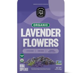FGO Organic Dried Lavender Flowers, From France, 4oz, Packaging May Vary (Pack of 1)