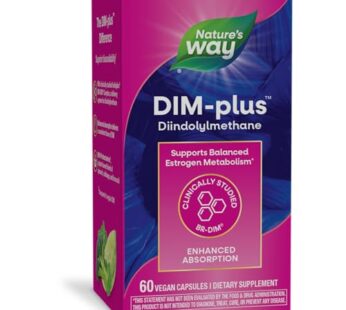 Nature’s Way DIM-Plus, DIM Supplement, Supports Balanced Estrogen Metabolism*, Diindolylmethane, 60 Vegan Capsules (Packaging May Vary)