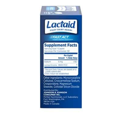 Lactaid Fast Act Lactose Intolerance Relief Caplets with Lactase Enzyme to Prevent Gas, Bloating & Diarrhea Due to Lactose Sensitivity, Ideal for Travel & On-The-Go, 32 Packs of 1-count - Image 14