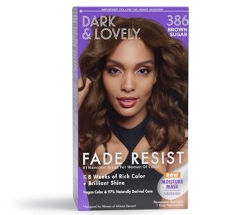 SoftSheen-Carson Dark and Lovely Fade Resist Rich Conditioning Hair Color, Permanent Hair Color, Up To 100 percent Gray Coverage, Brilliant Shine with Argan Oil and Vitamin E, Brown Sugar