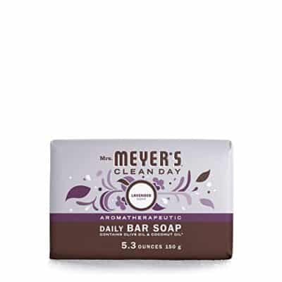 MRS. MEYER'S CLEAN DAY Bar Soap, Use as Body Wash or Hand Soap, Made with Essential Oils, Lavender, 5.3 oz, 1 Bar