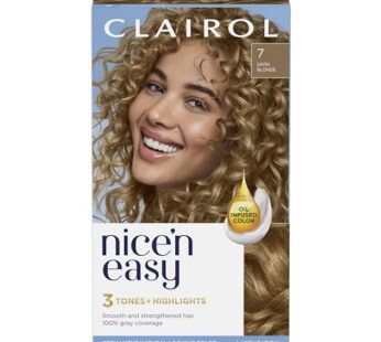 Clairol Nice’n Easy Permanent Hair Dye, 7 Dark Blonde Hair Color, Pack of 1