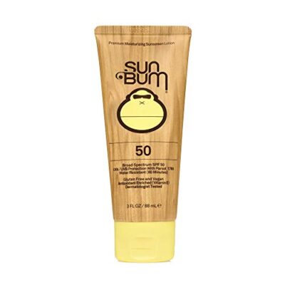 Sun Bum Original SPF 50 Sunscreen Lotion | Vegan and Hawaii 104 Act Compliant (Octinoxate & Oxybenzone Free) Broad Spectrum Moisturizing UVA/UVB Sunscreen with Vitamin E | 3 oz