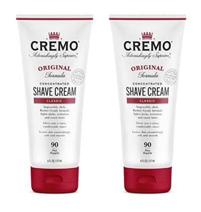 Cremo Barber Grade Original Shave Cream Classic Citrus Moisturizing Formula, Astonishingly Superior Ultra-Slick Shaving Cream Fights Nicks, Cuts and Razor Burn, 6 Fl Oz (2 Pack)