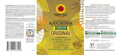 Tropic Isle Living Jamaican Black Castor Oil, 4oz - Pet Bottle | Rich in Vitamin E, Omega Fatty Acids & Minerals | For Hair Growth Oil, Skin Conditioning, Eyebrows & Eyelashes - Image 7