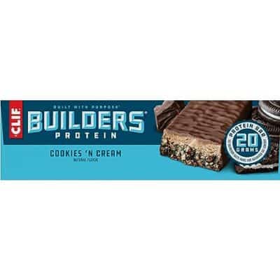 CLIF Builders - Cookies 'n Cream Flavor - Plant Based Protein Bars - Gluten Free - Non-GMO - Low Glycemic - 20g Protein - 2.4 oz. (12 Count) - Image 15
