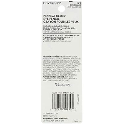 CoverGirl Perfect Blend Eye Pencil, Basic Black [100], 0.03 oz (Pack of 4) - Image 2