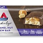 Atkins Endulge Caramel Nut Chew Bar, Dessert Favorite, 1g Sugar, Good Source of Fiber, 5 Count - Image 2