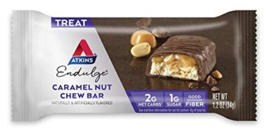 Atkins Endulge Caramel Nut Chew Bar, Dessert Favorite, 1g Sugar, Good Source of Fiber, 5 Count - Image 2