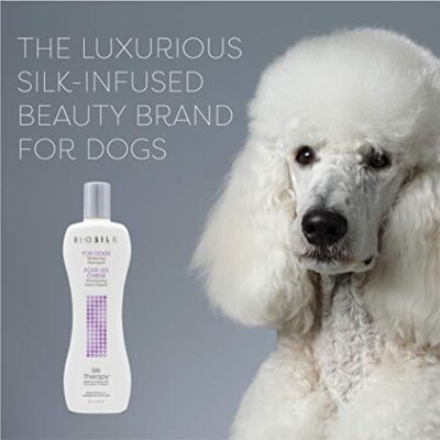 BioSilk Silk Therapy Whitening Dog Shampoo for Dogs - Pet Safe Grooming and Brightening Shampoo for a Bright White Coat - Dog Wash Enhances Shine and Softness, 12 Fl Oz - Image 5
