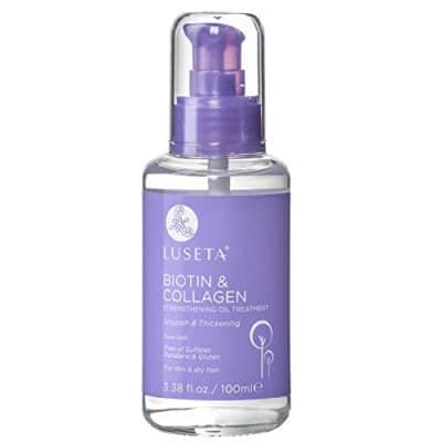 L LUSETA Biotin Hair Growth Serum with Collagen, Hair Oil for Thin and Damage Hair Growth Oil, Biotin growth serum for Frizzy & Damaged hair, Thickening and Healthier Scalp for Men & Women 3.38 Fl Oz