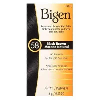 Bigen Powder Hair Color #58 Black Brown 0.21oz (3 Pack)