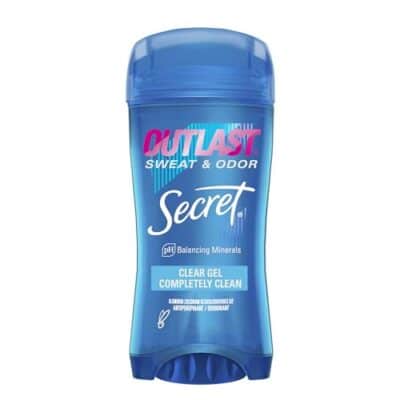 Secret Outlast Antiperspirant and Deodorant for Women, Clear Gel, Completely Clean Scent, 2.6 Ounce