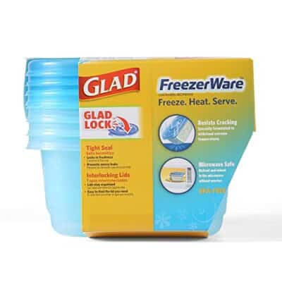 Gladware Freezerware Food Storage Containers | Small Food Storage Containers, Small Containers in Rectangle Shape Hold up to 24 Ounces of Food, 4 Count Set - Image 8