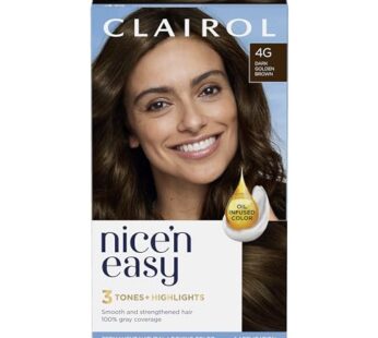 Clairol Nice’n Easy Permanent Hair Dye, 4G Dark Golden Brown Hair Color, Pack of 1