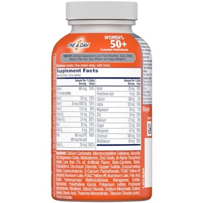 One A Day Women?s 50+ Multivitamins, Multivitamin for Women with Vitamin A, C, D, E and Zinc for Immune Health Support*, Calcium & more, 100 count - Image 13