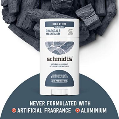 Schmidt's Aluminum Free Natural Deodorant for Women and Men, Charcoal & Magnesium with 24 Hour Odor Protection, Certified Natural, Vegan, Cruelty Free, 1.7 Oz (Pack of 2) - Image 5