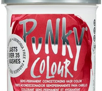 Punky Cherry on Top Semi Permanent Conditioning Hair Color, Vegan, PPD and Paraben Free, lasts up to 35 washes, 3.5oz