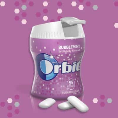 Orbit Bubble Gum Cups, Bubble Mint, 55 pieces bottle, 4-Count - Image 2