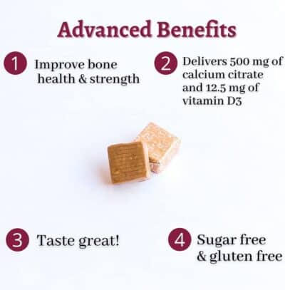 Bariatric Advantage Calcium Citrate Chewy Bites 500mg - For Bariatric Surgery Patients - Vitamin D3 - Sugar-Free Chewable Calcium Supplement - Bariatric Calcium Chews - Peanut Butter Chocolate - 90 Ct - Image 3