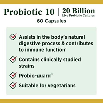 Probiotics by Nature's Bounty, Ultra Strength Probiotic 10, Immune Health & Digestive Balance, 60 Capsules - Image 3
