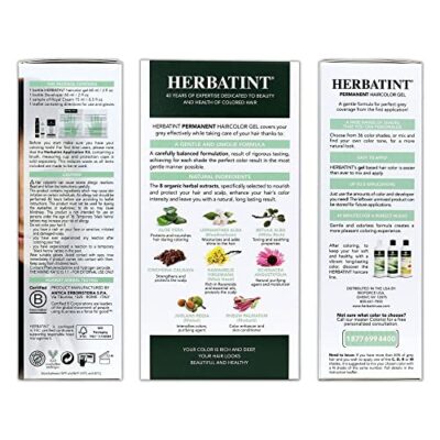 Herbatint Permanent Haircolor Gel, 4N Chestnut, Alcohol Free, Vegan, 100% Grey Coverage - 4.56 oz - 2 Pack - Image 2