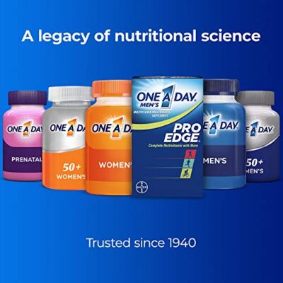 One A Day Men?s Pro Edge Multivitamin, Supplement with Vitamin A, Vitamin C, Vitamin D, Vitamin E and Zinc for Immune Health Support* and Magnesium for Healthy Muscle Function, Tablet 50 Count - Image 4