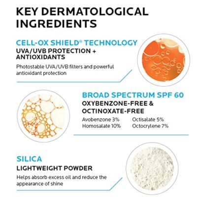 La Roche-Posay Anthelios Light Fluid Facial Sunscreen SPF 60 | Lightweight Sunscreen For Face | Fluid Texture | Broad Spectrum SPF + Antioxidants | Oil Free & Oxybenzone Free | Travel Size 1.7 Fl. Oz. - Image 5