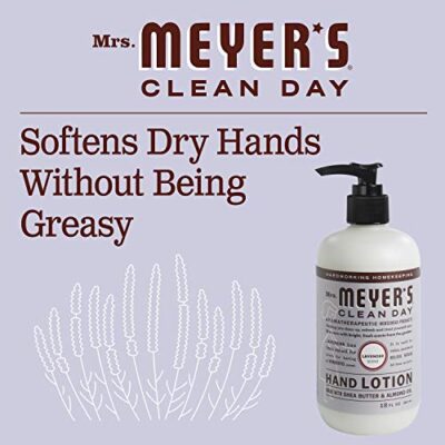 MRS. MEYER'S CLEAN DAY Hand Lotion for Dry Hands, Non-Greasy Moisturizer Made with Essential Oils, Lavender, 12 oz - Image 5