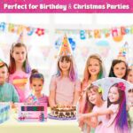 New Hair Chalk Comb Temporary Hair Color Dye for Girls Kids, Washable Hair Chalk for Girls Age 4 5 6 7 8 9 10-12 Birthday Christmas Cosplay Hair DIY Party - Image 3