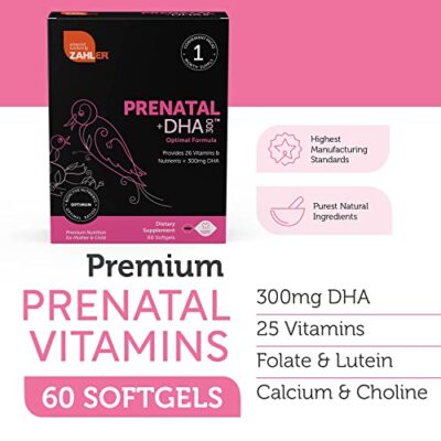 Zahler Prenatal Vitamin with DHA & Folate - DHA Supplements & Prenatal Multivitamin for Mother and Child - Kosher Prenatal DHA Prenatal Vitamins with Iron, Pre Natal Softgels (120 Count (Pack of 1)) - Image 2