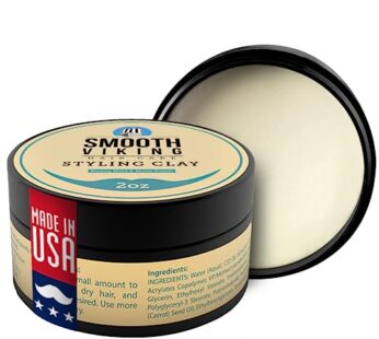 Smooth Viking Hair Clay for Men – Strong Hold, Clay Pomade, Hair Paste, Styling Clay with Matte Finish, Made in USA, 2oz