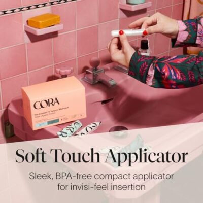 Cora Organic Applicator Tampon Multipack | 18 Regular & 18 Super Absorbency | 100% Organic Cotton, Unscented, BPA-Free Compact Applicator | Leak Protection | Packaging May Vary | 36 Total - Image 2