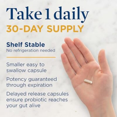 Renew Life Probiotic Colon Care Probiotic Capsules, Daily Supplement Offers Colon Support, L. Rhamnosus GG, Dairy, Soy and gluten-free, 80 Billion CFU, 30 Count - Image 6