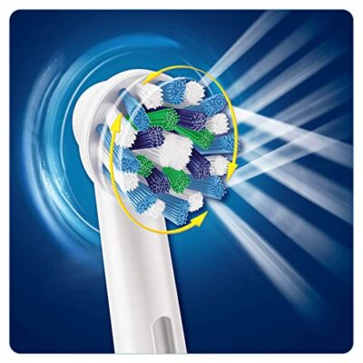 Oral-B Cross Action Electric Toothbrush Replacement Brush Heads Refill, 3 Count, White - Image 2