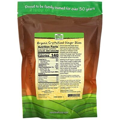 NOW Foods, Organic Crystallized Ginger Slices, Low-Sodium, Sulfur-Free, Preservative-Free and Non-GMO, 16-Ounce (Packaging May Vary) - Image 2