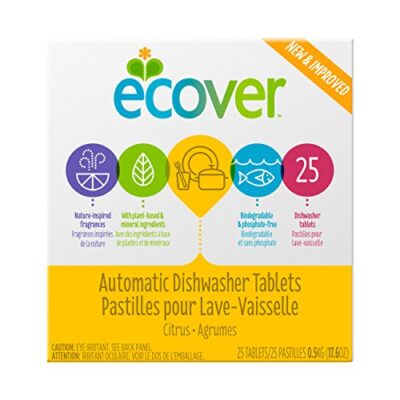 Ecover Automatic Dishwasher Soap Tablets, Citrus, 25 Count