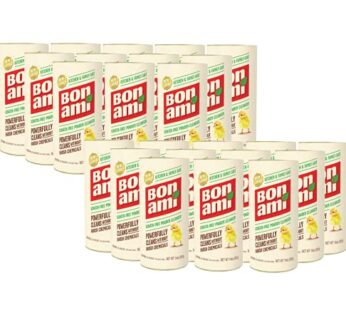 BON AMI Powder Cleanser for Kitchens & Bathrooms – All types of Surfaces, Cleans Grime & Dirt, Polishes Surfaces, Absorbs Odors (24 Pack)