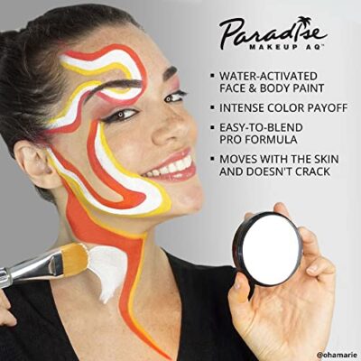 Mehron Makeup Paradise Makeup AQ Pro Size | Stage & Screen, Face & Body Painting, Special FX, Beauty, Cosplay, and Halloween | Water Activated Face Paint & Body Paint 1.4 oz (40 g) (Dark Blue) - Image 4