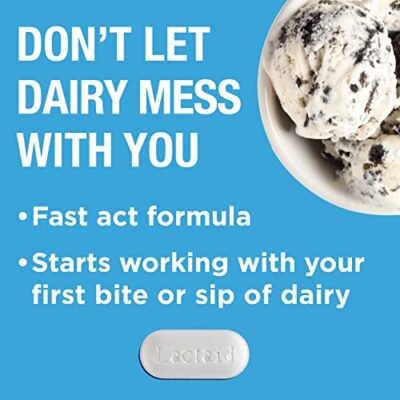 Lactaid Fast Act Lactose Intolerance Relief Caplets with Lactase Enzyme to Prevent Gas, Bloating & Diarrhea Due to Lactose Sensitivity, Ideal for Travel & On-The-Go, 32 Packs of 1-count - Image 5
