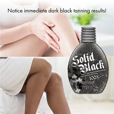 Millennium Tanning Solid Black 100X Indoor Tanning Lotion for Tanning Beds (13.5 Fluid Ounces) - Image 4